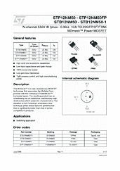 DataSheet STP12NM50FP pdf